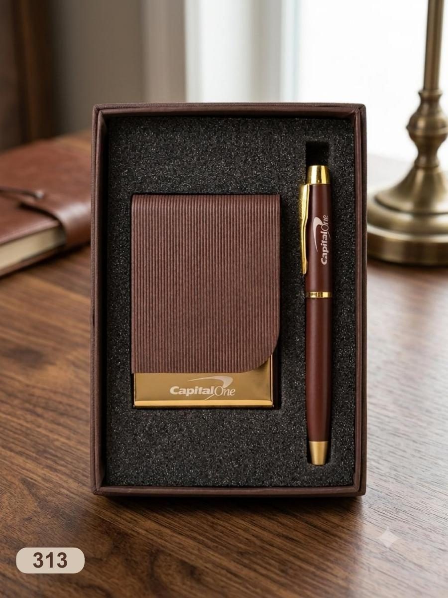 2 in 1 Set — Pen & Card Holder No. 313